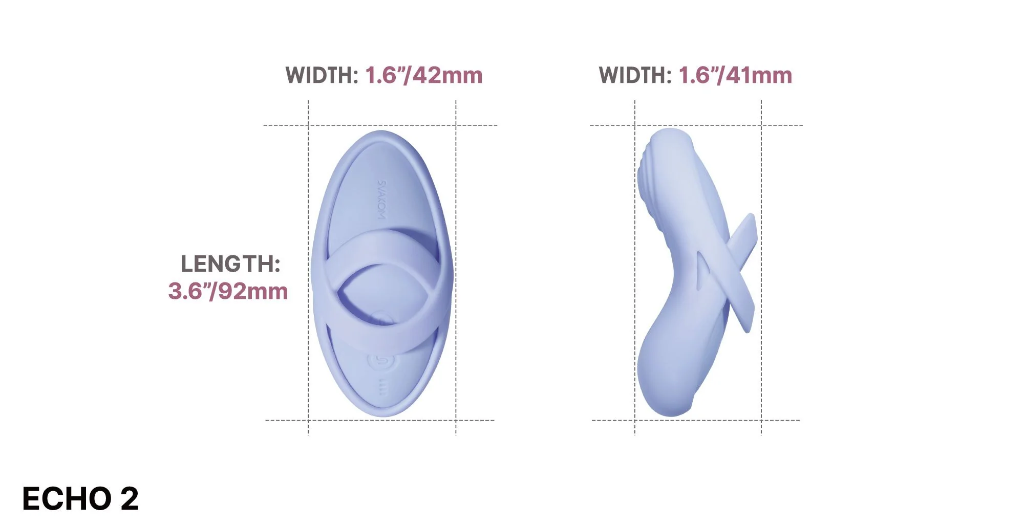 Flexible vibrating finger with heating function, app-controlled ECHO 2 - Sky Blue - Svakom - Image 6