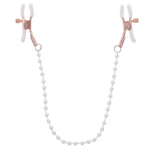 Sex & Mischief Peaches ‘n CreaMe – Adjustable Nipple Clamps with Bead Chain