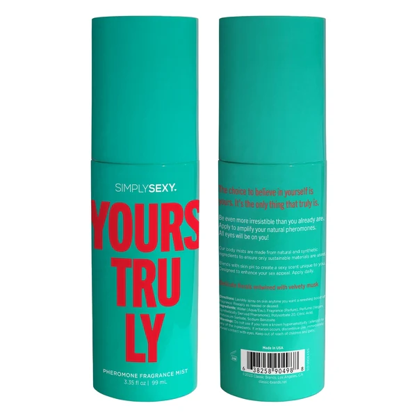Simply Sexy Yours Truly Pheromone Infused Body Mist Spray 99ml - Image 4