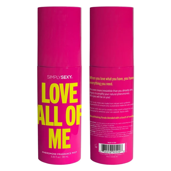 Simply Sexy Love Me Wholehearted Pheromone Infused Body Mist Spray 99ml - Image 4