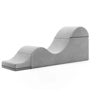 Liberator Aria Flip Chaise 18 Inch Wide - Convertible Sex Chair and Bed Bench, Grey
