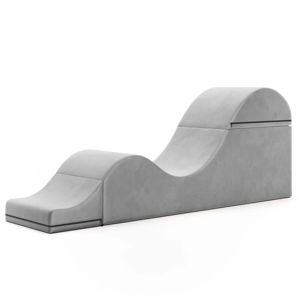 Liberator Aria Flip Chaise 18 Inch Wide – Convertible Sex Chair and Bed Bench, Grey