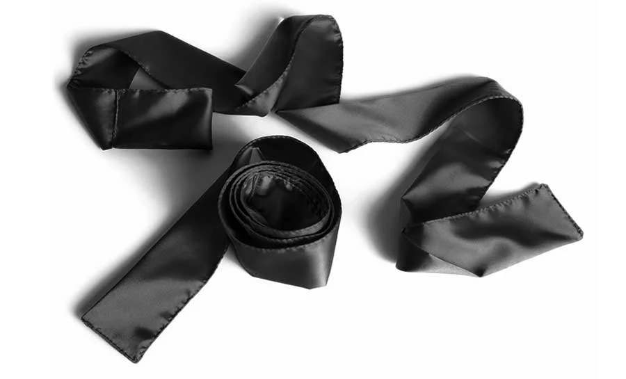 Liberator-Silky Tie-ups Black Satin