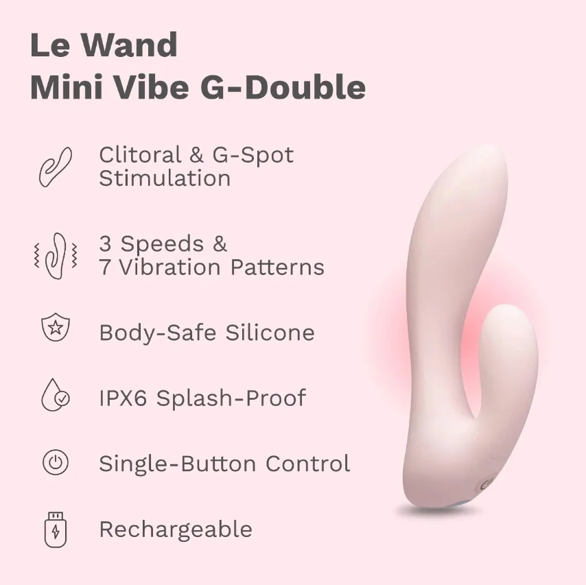 Le Wand Mini Vibe G-Double — Dual-Action Clitoral & G-Spot Rabbit Vibrator - Image 7