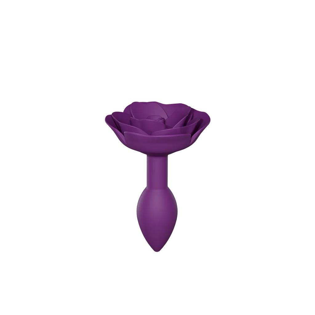 L’Amour d’Aimer Open Roses Silicone Anal Plug – Size Small (Purple Rain)
