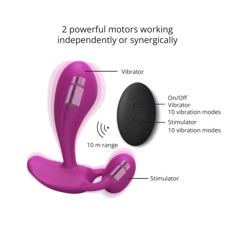 Love to Love Witty — 360° Flexible Liquid Silicone G-Spot, P-Spot & Clitoral Remote Vibrator - Image 3