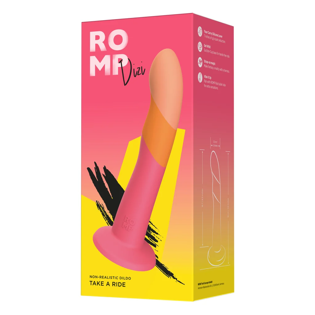 ROMP Dizi Curved Silicone Dildo | Harness Compatible & Waterproof - Image 2