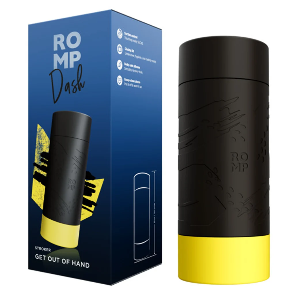 ROMP Dash Manual Stroker & Suction Masturbator for Men – Black - Image 2