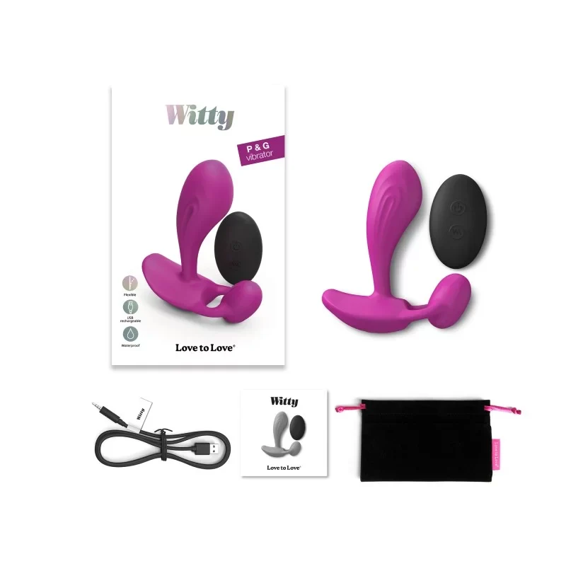 Love to Love Witty — 360° Flexible Liquid Silicone G-Spot, P-Spot & Clitoral Remote Vibrator - Image 2